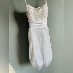 Laura White Back Tie Dress